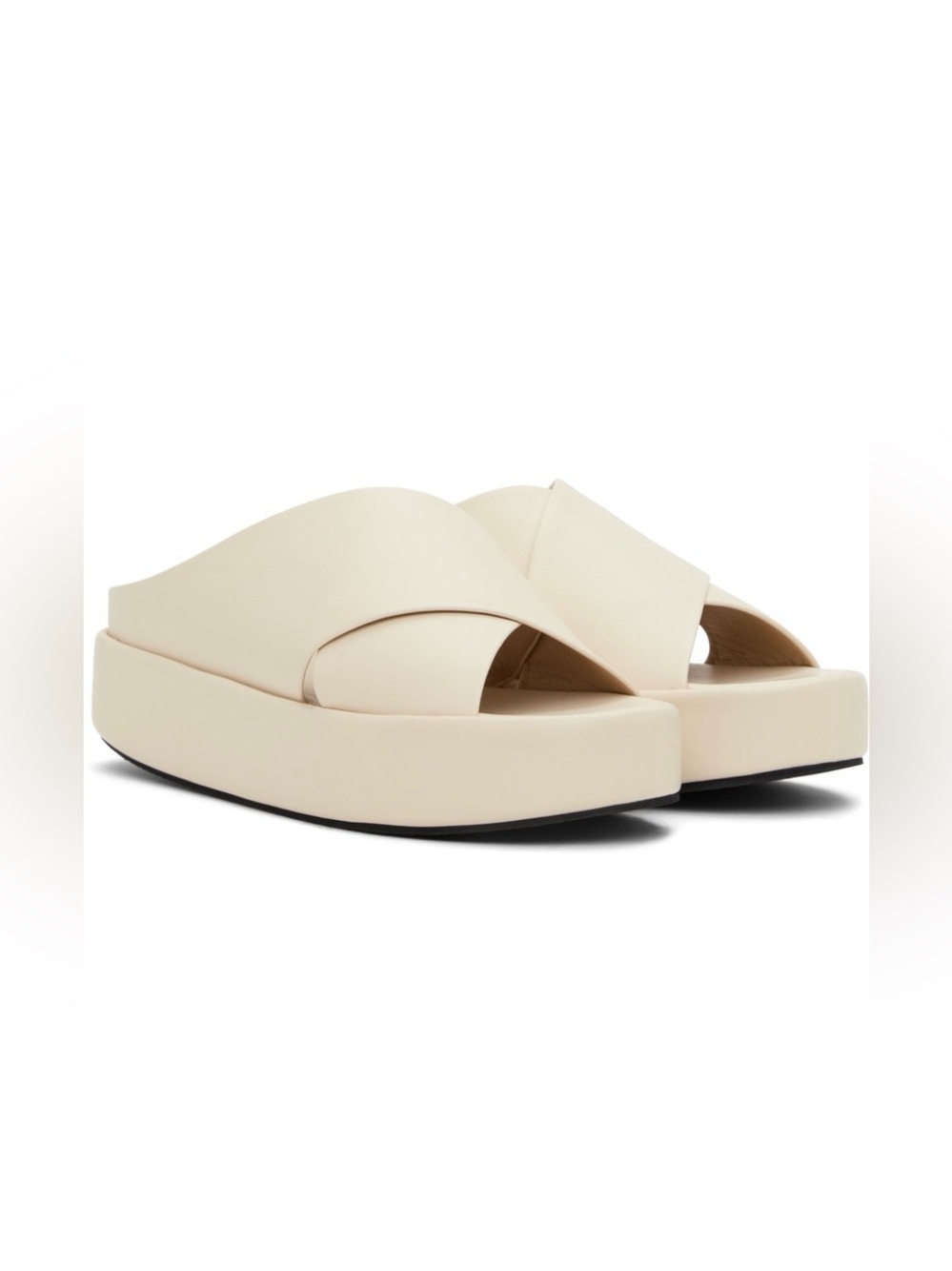 Lauren Manoogian Leather Cross Platform Sandals - Picture 9 of 10